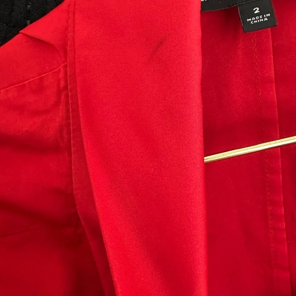 Lafayette New York 148 Larissa Zip Sheath Dress in Red Size 2